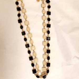 Talbots Black and Cream Necklace